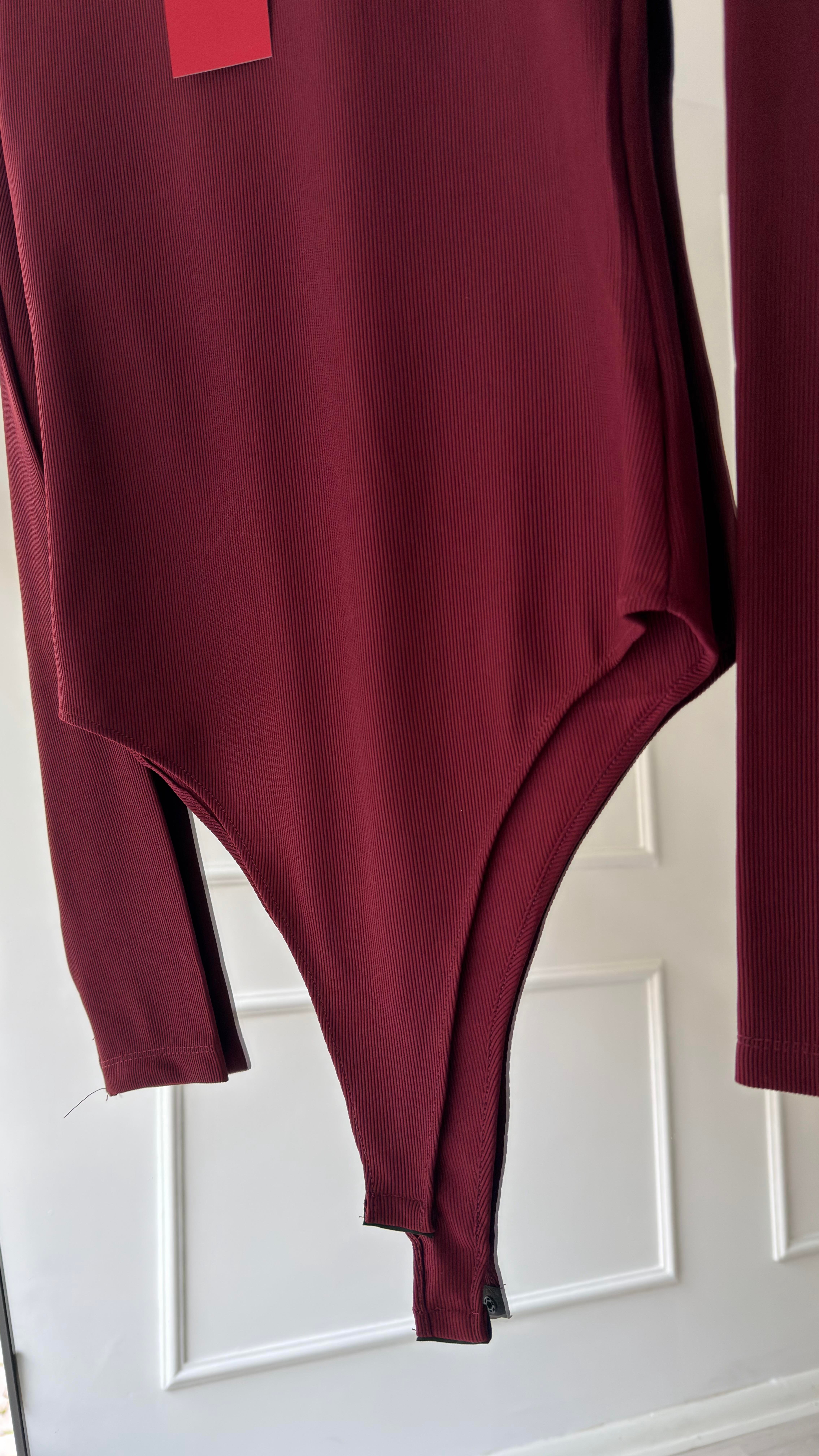 Bordo Çıtçıtlı Badi Uzun Kol 