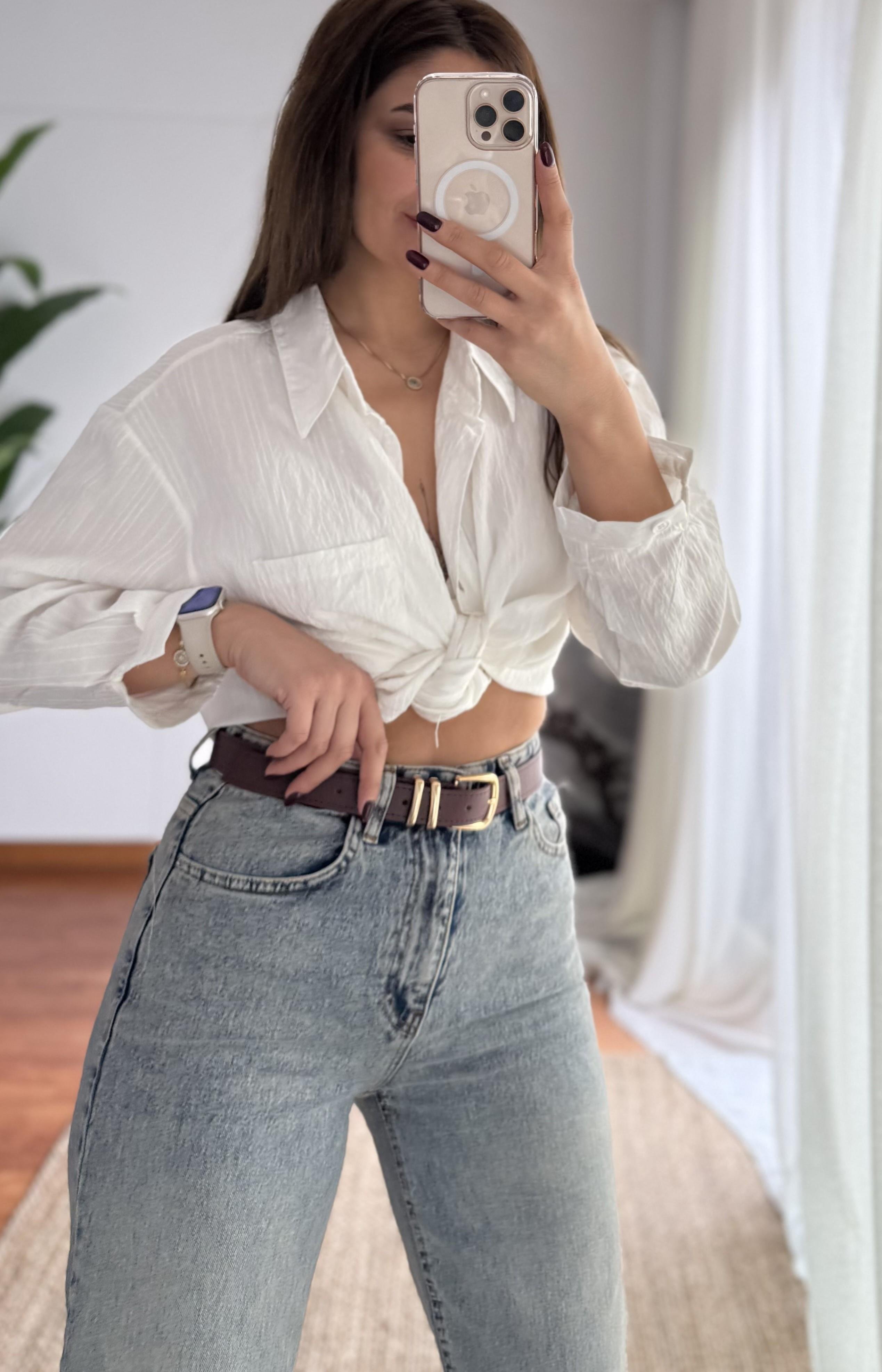 Kar Yıkama Süper Extra Yüksek Bel Bol Paça Wide Leg Jean Pantolon
