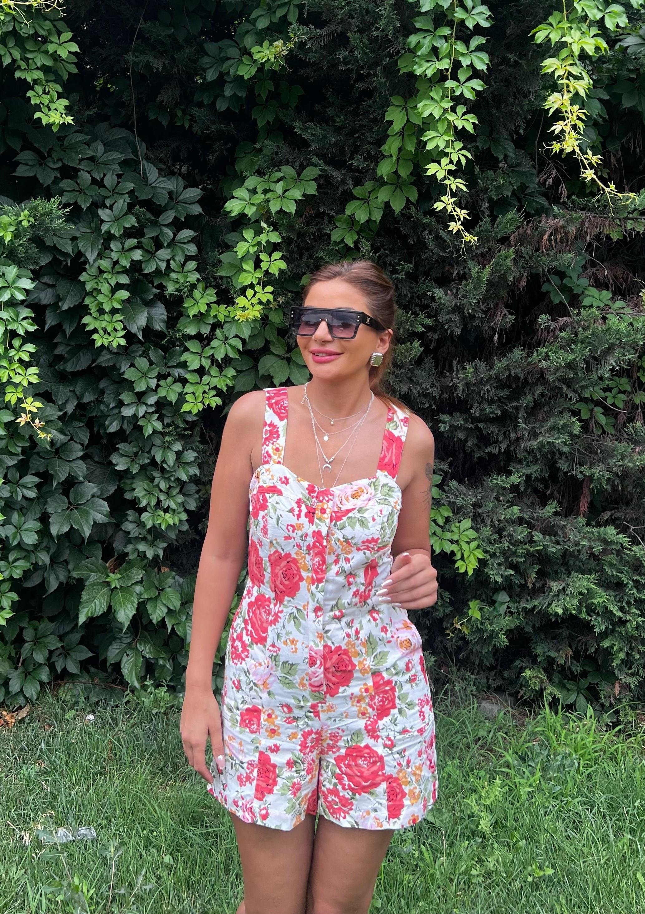 Premium Kalite Çiçekli Tulum