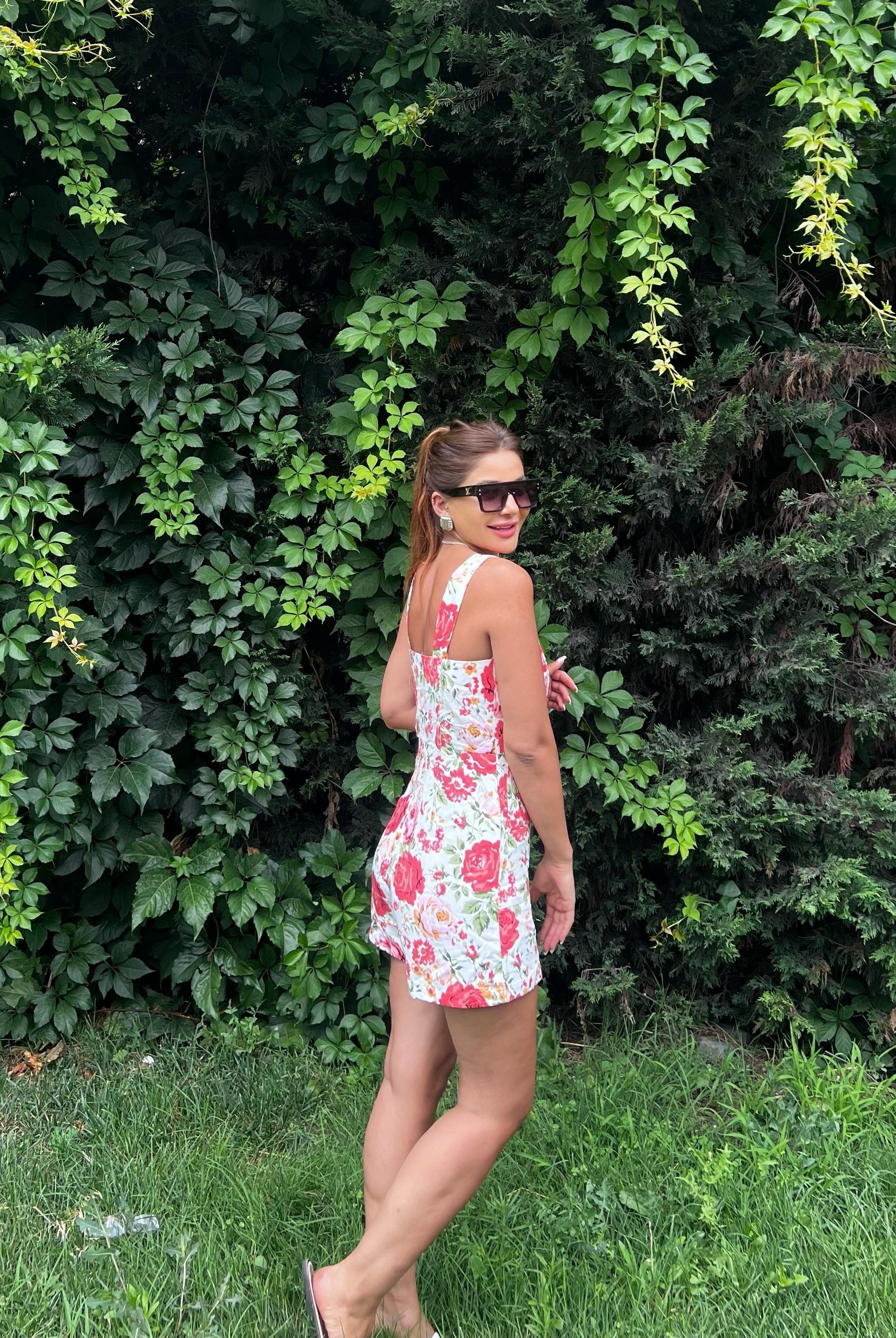 Premium Kalite Çiçekli Tulum