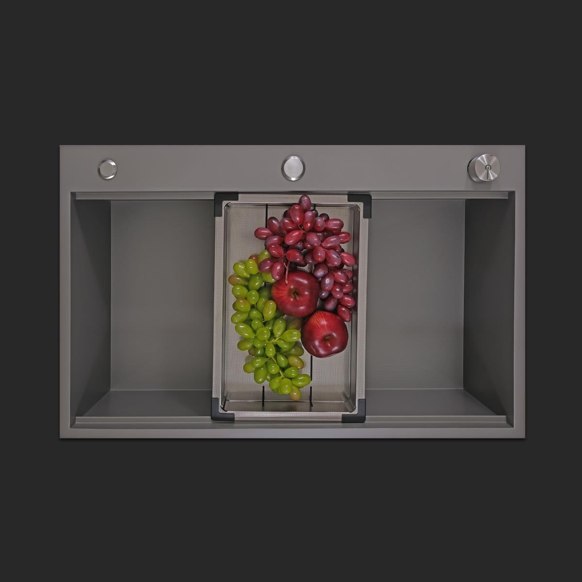 Alia El Yapımı Nano Eviye Seti 75x48 cm Mat Gri (Gun Grey)