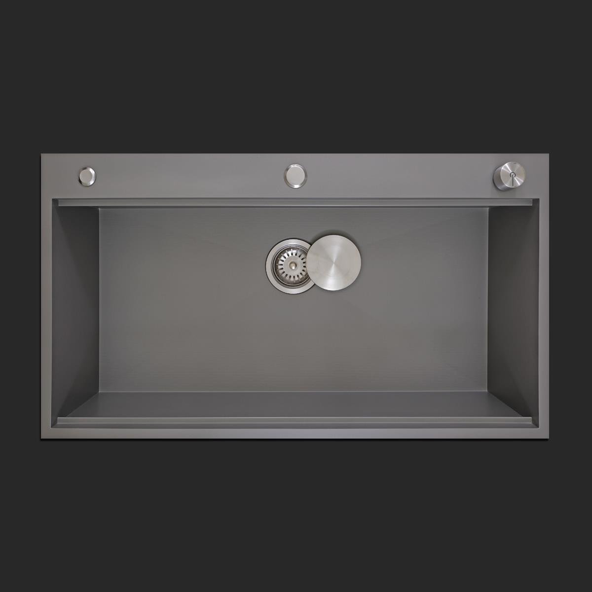 Alia El Yapımı Nano Eviye Seti 85x48 cm Mat Gri (Gun Grey)