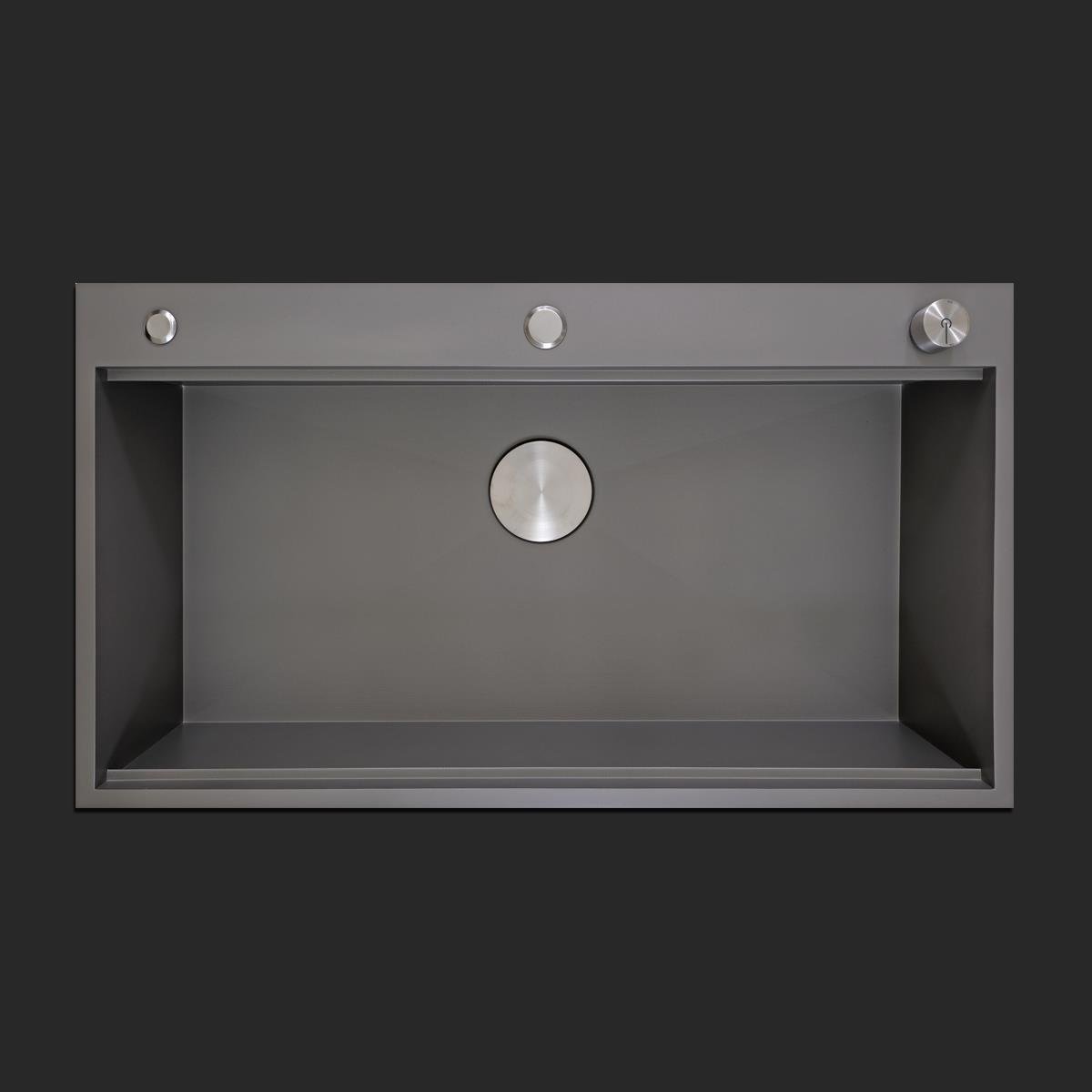 Alia El Yapımı Nano Eviye Seti 85x48 cm Mat Gri (Gun Grey)