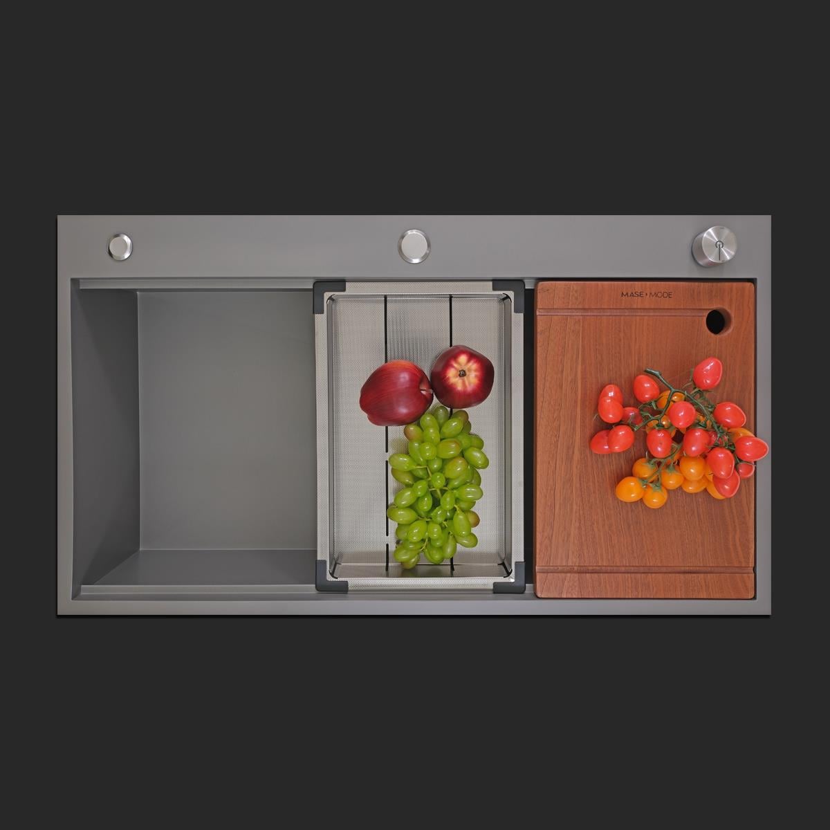 Alia El Yapımı Nano Eviye Seti 85x48 cm Mat Gri (Gun Grey)