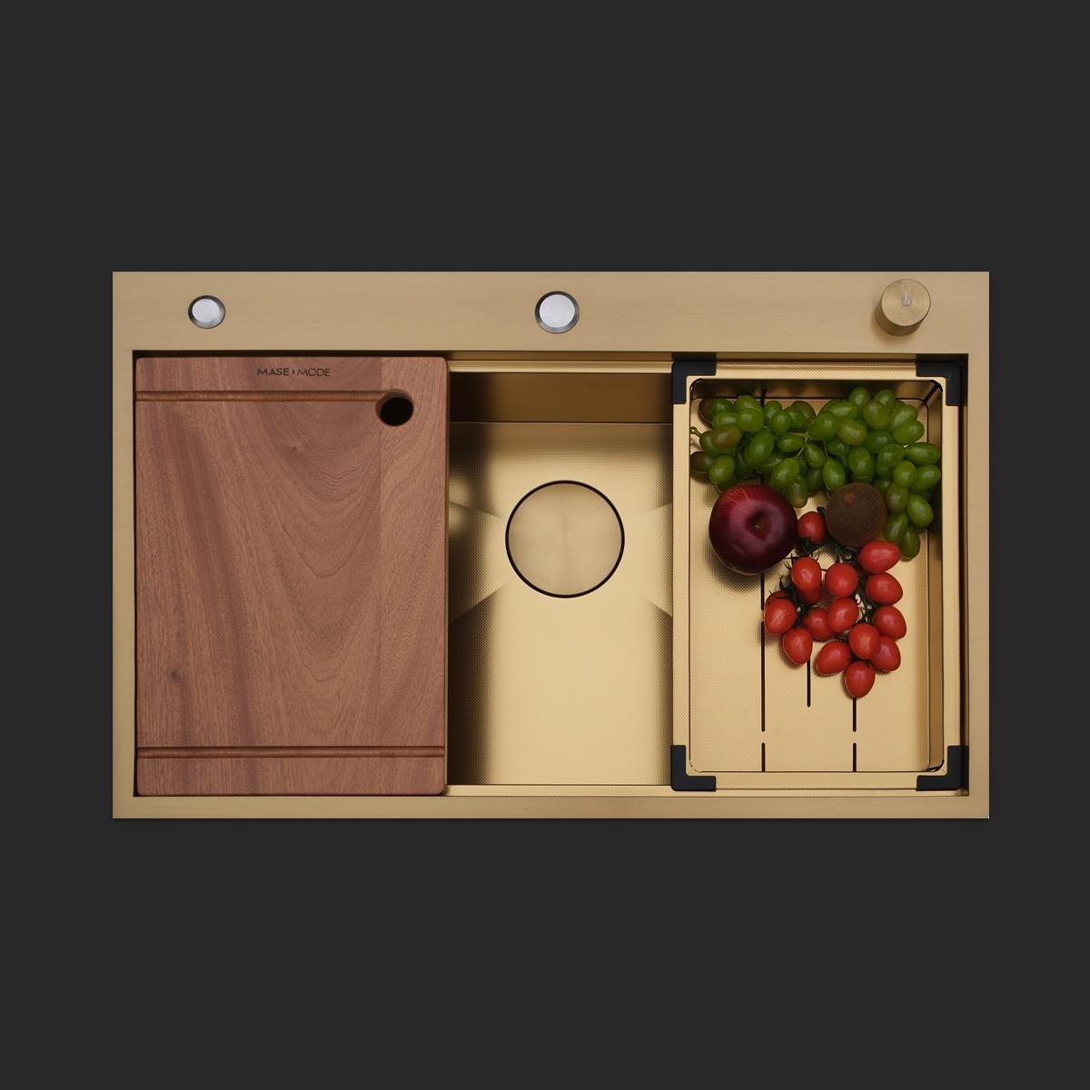 Alia El Yapımı PVD Eviye Seti 75x48 cm Altın (Gold)