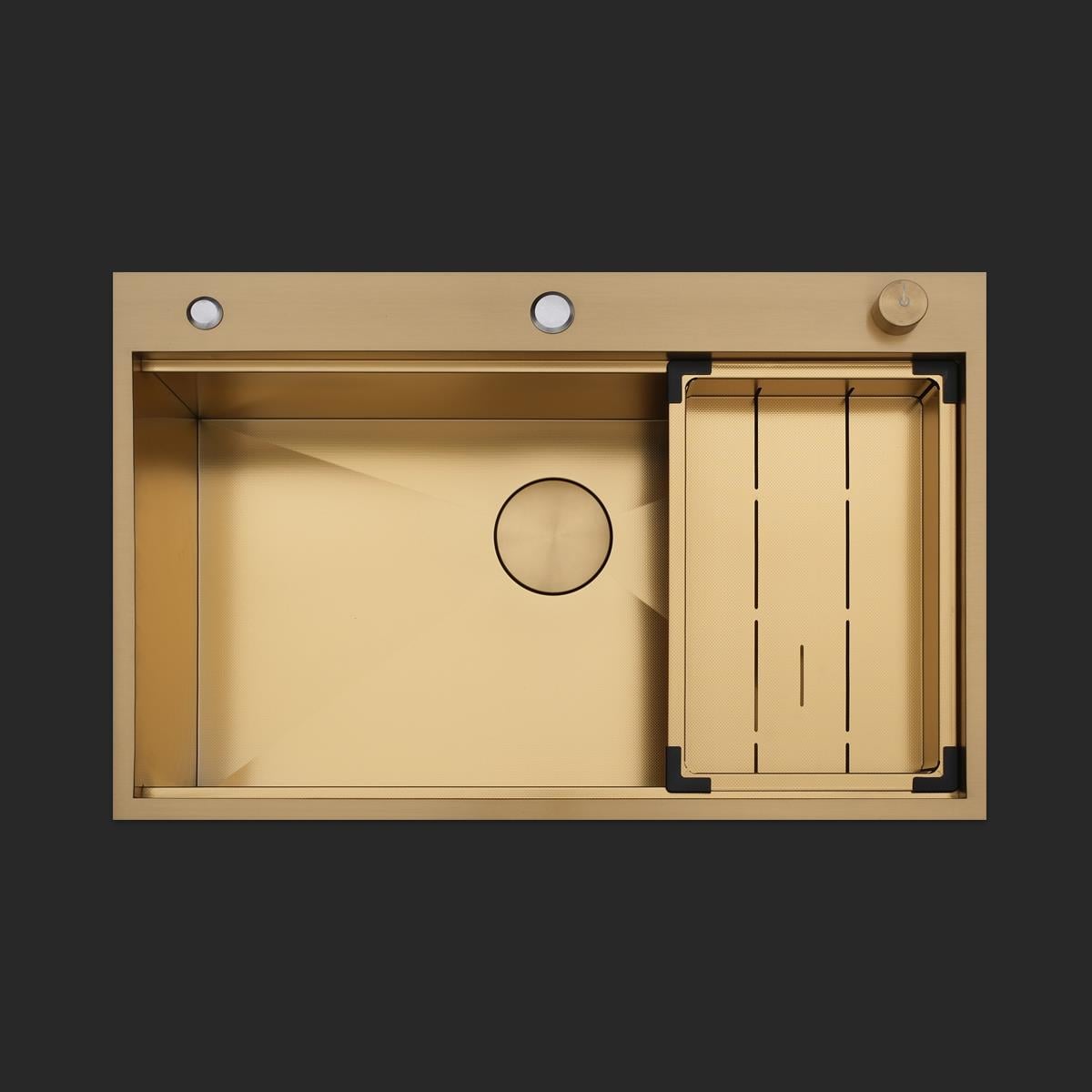 Alia El Yapımı PVD Eviye Seti 75x48 cm Altın (Gold)
