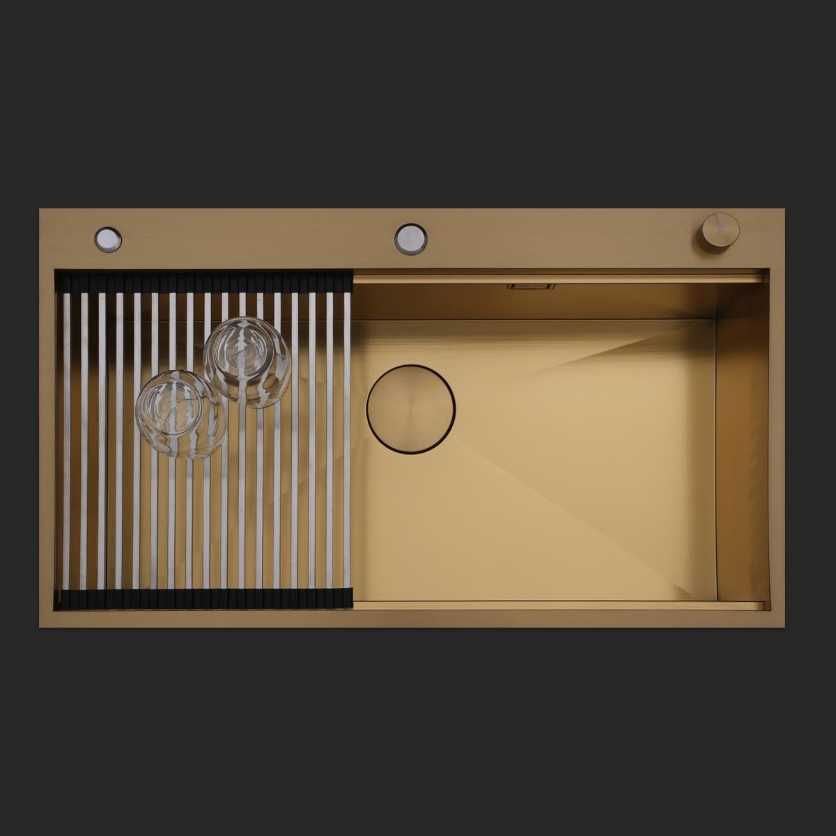 Alia El Yapımı PVD Eviye Seti 85x48 cm Altın (Gold)