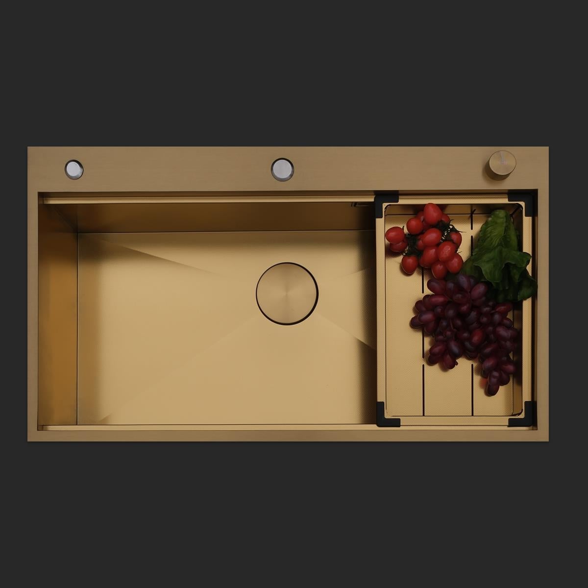 Alia El Yapımı PVD Eviye Seti 85x48 cm Altın (Gold)