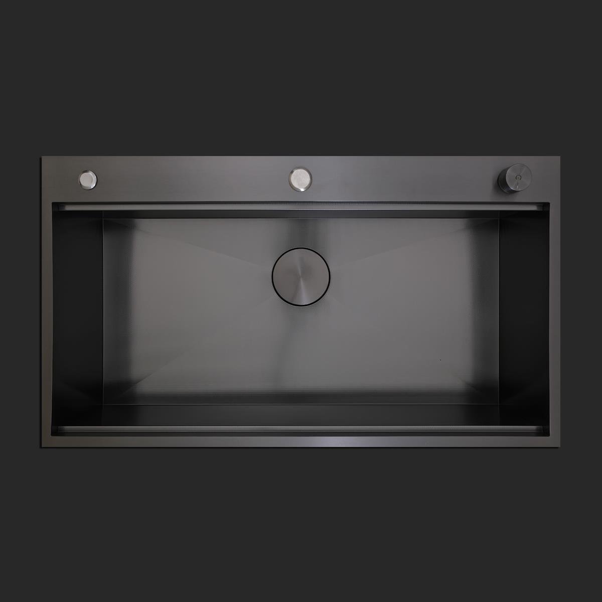 Alia El Yapımı PVD Eviye Seti 85x48 cm Siyah (Black)