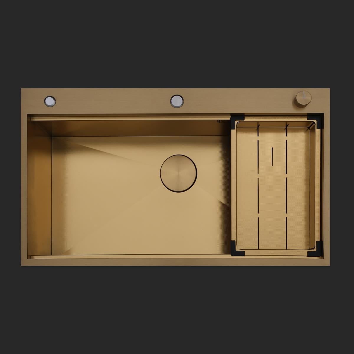 Alia El Yapımı PVD Eviye Seti 85x48 cm Altın (Gold)