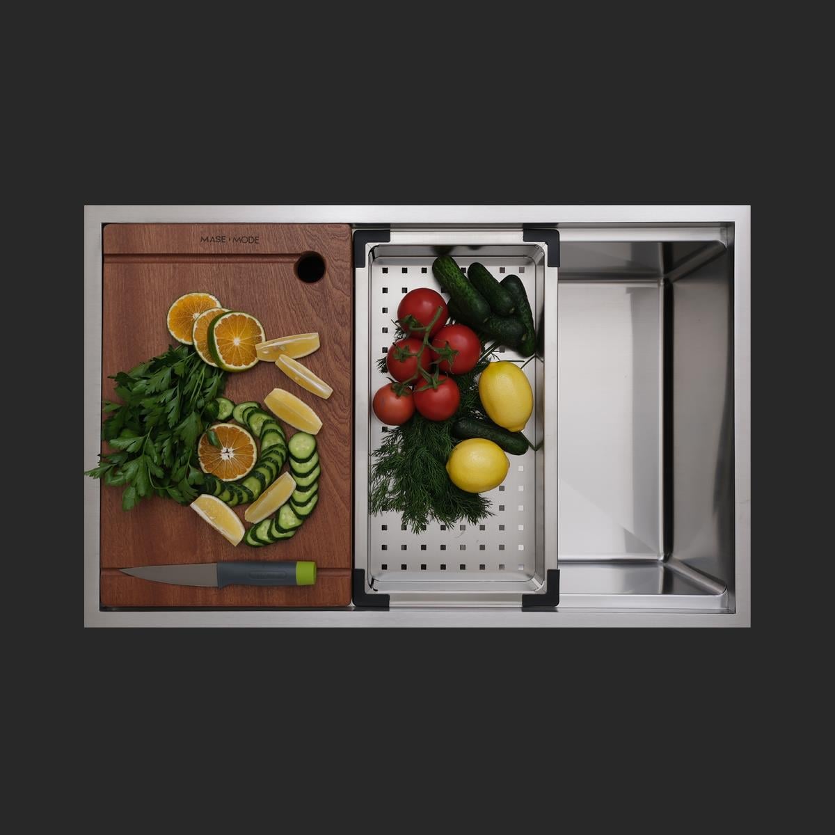 Allure El Yapımı Eviye Seti 70x44 cm Inoks (Chrome)