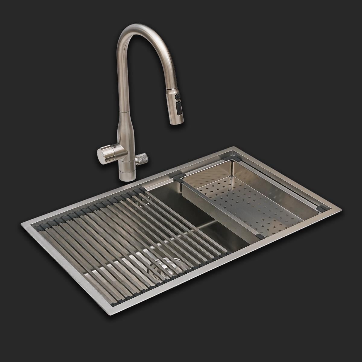 Allure El Yapımı Eviye Seti 70x44 cm Inoks (Chrome)