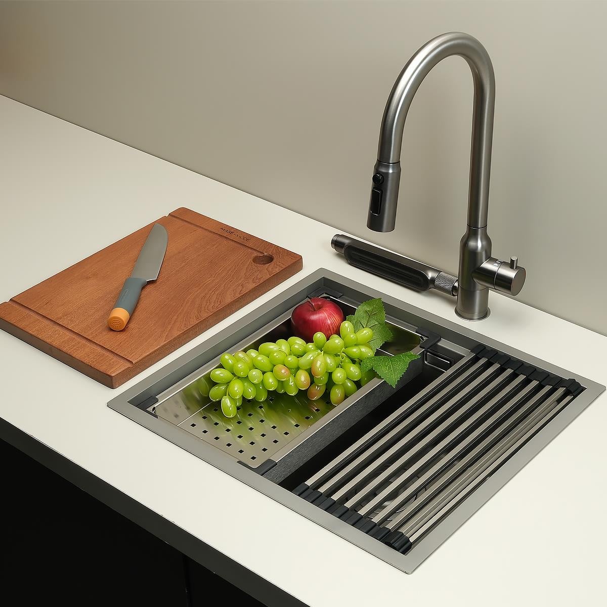 Allure El Yapımı Nano Eviye Seti 49x44 cm Mat Gri (Gun Grey)