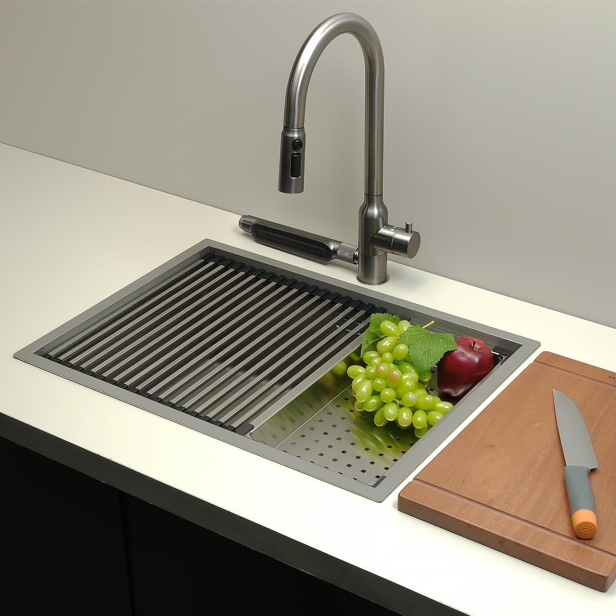 Allure El Yapımı Nano Eviye Seti 60x44 cm Mat Gri (Gun Grey)
