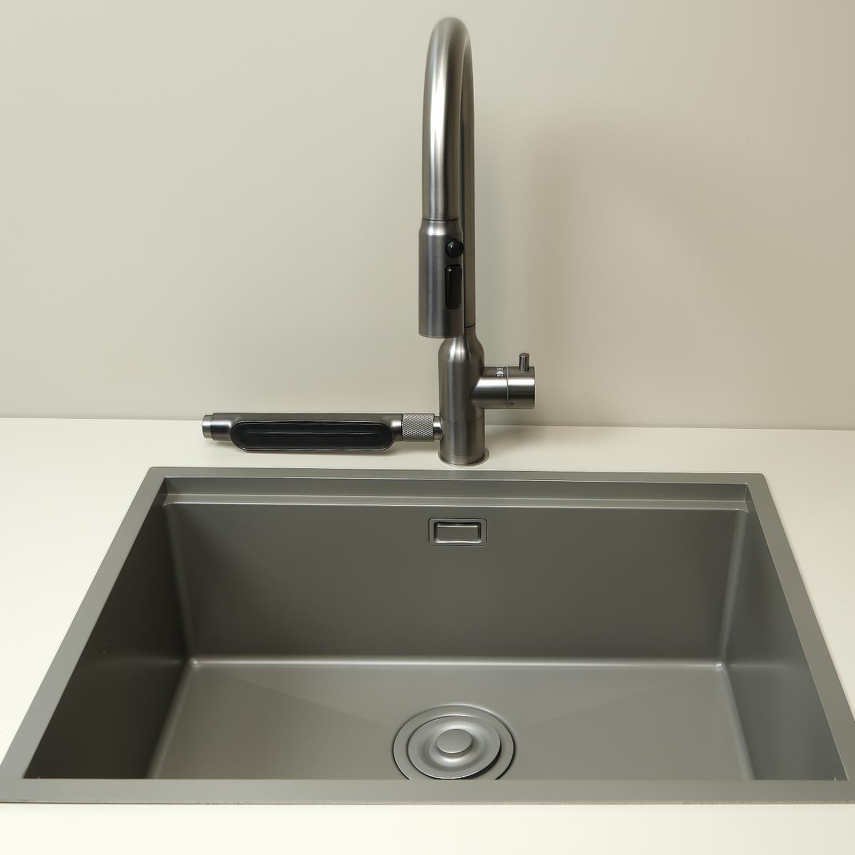 Allure El Yapımı Nano Eviye Seti 60x44 cm Mat Gri (Gun Grey)