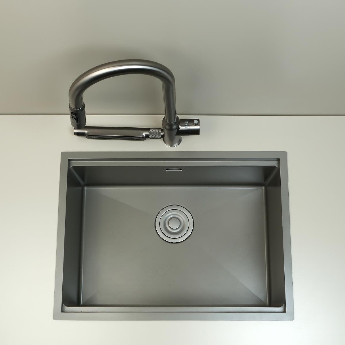 Allure El Yapımı Nano Eviye Seti 60x44 cm Mat Gri (Gun Grey)