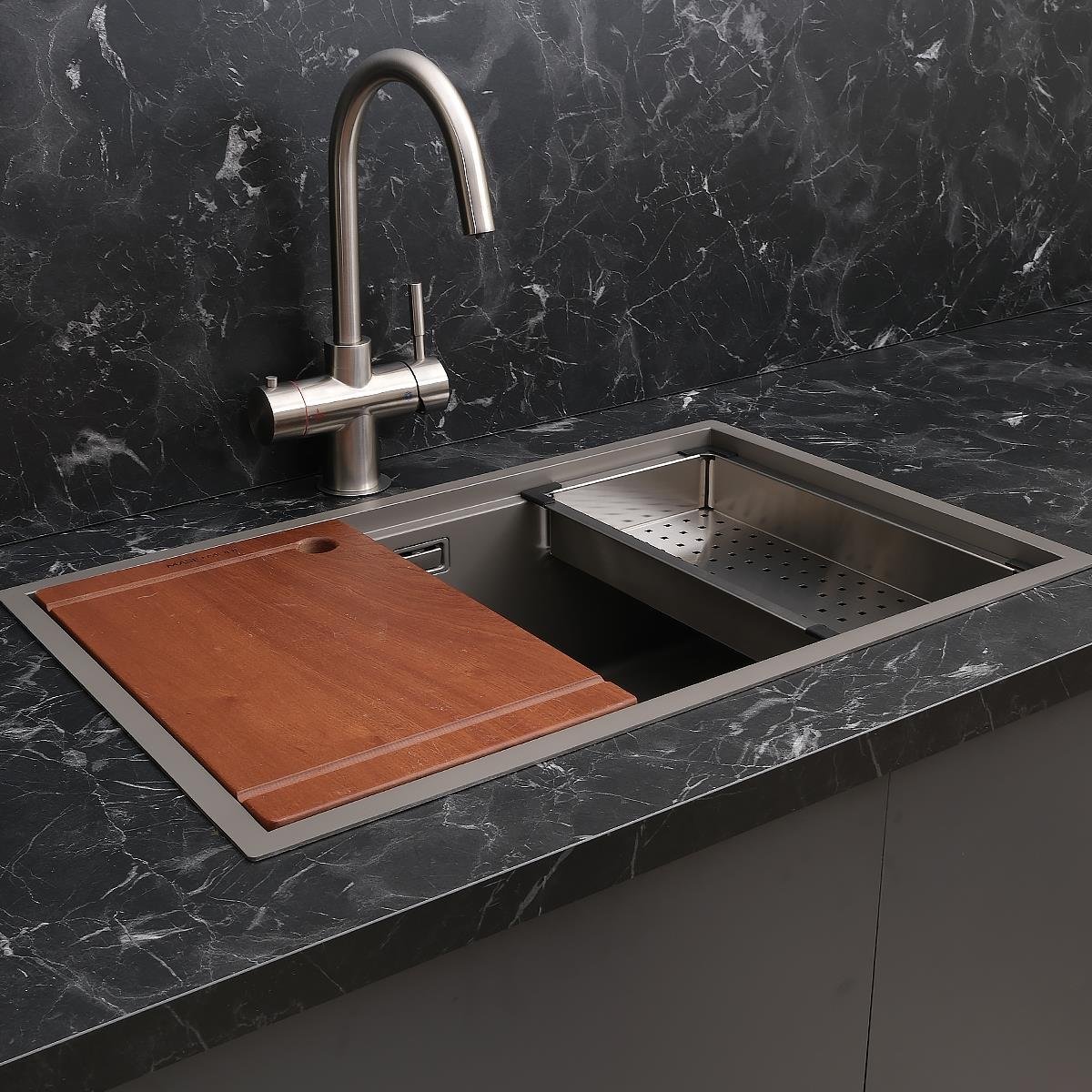 Allure El Yapımı Nano Eviye Seti 70x44 cm Mat Gri (Gun Grey)