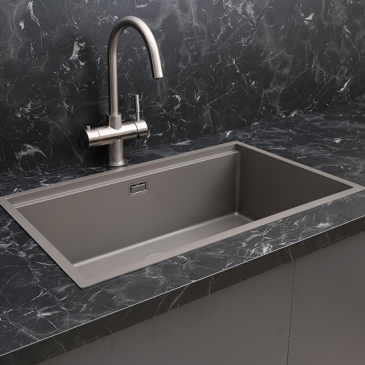 Allure El Yapımı Nano Eviye Seti 70x44 cm Mat Gri (Gun Grey)