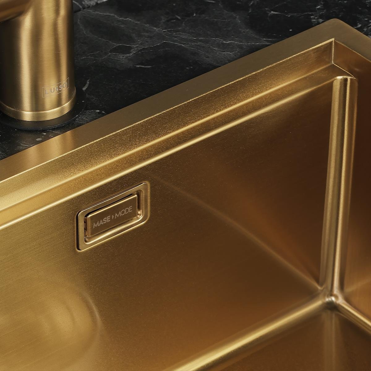 Allure El Yapımı PVD Eviye Seti 44x44 cm Altın (Gold)