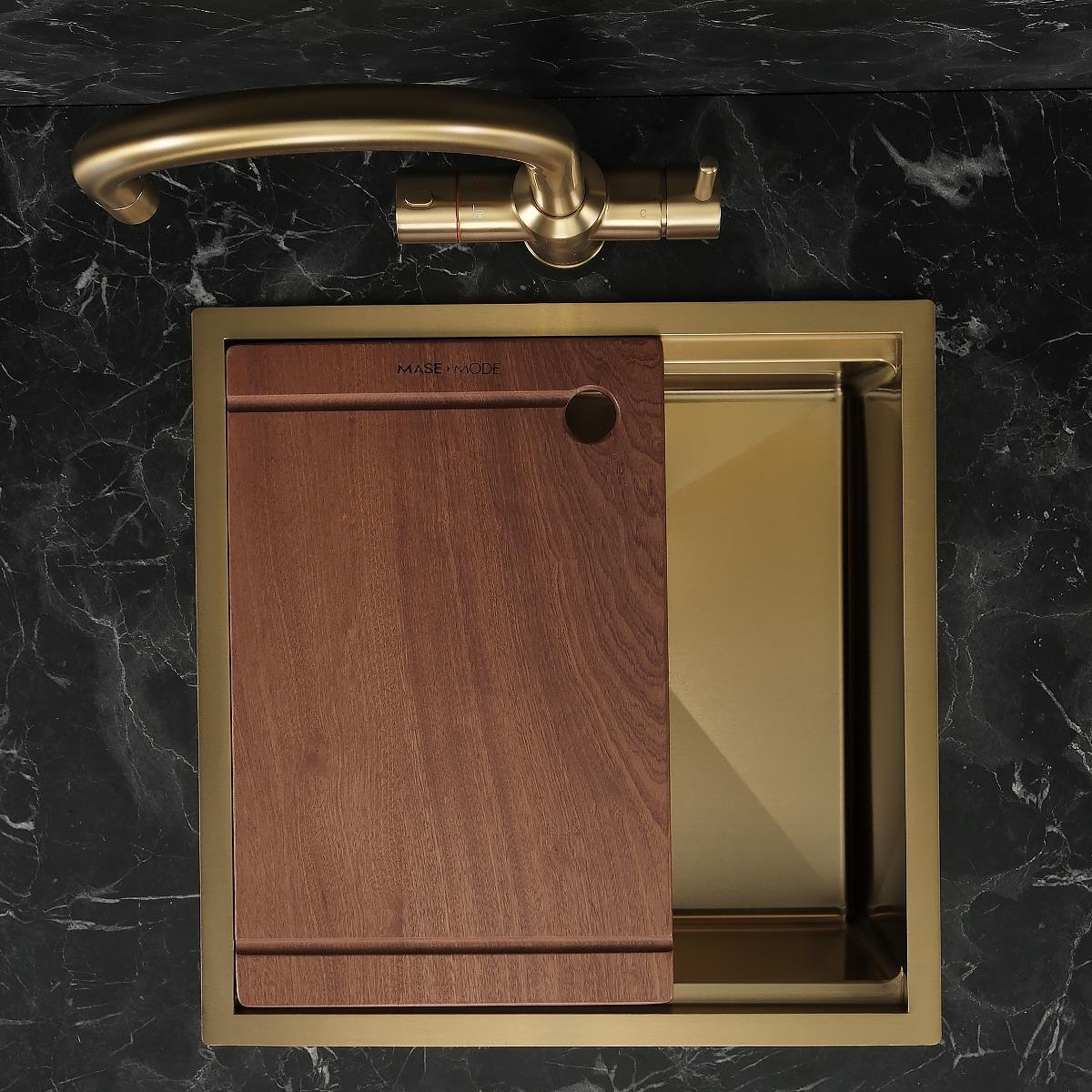 Allure El Yapımı PVD Eviye Seti 44x44 cm Altın (Gold)