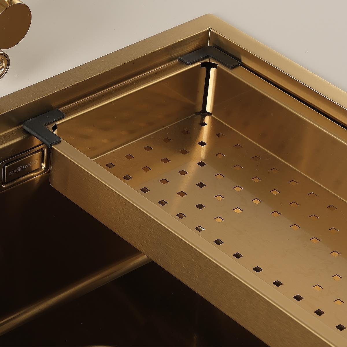 Allure El Yapımı PVD Eviye Seti 49x44 cm Altın (Gold)