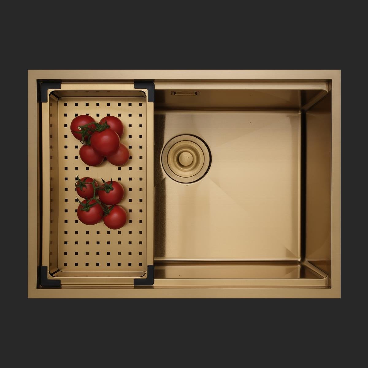 Allure El Yapımı PVD Eviye Seti 60x44 cm Altın (Gold)