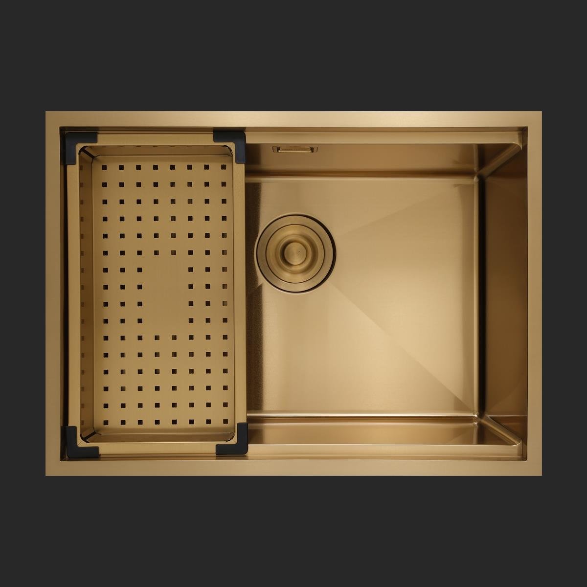 Allure El Yapımı PVD Eviye Seti 60x44 cm Altın (Gold)