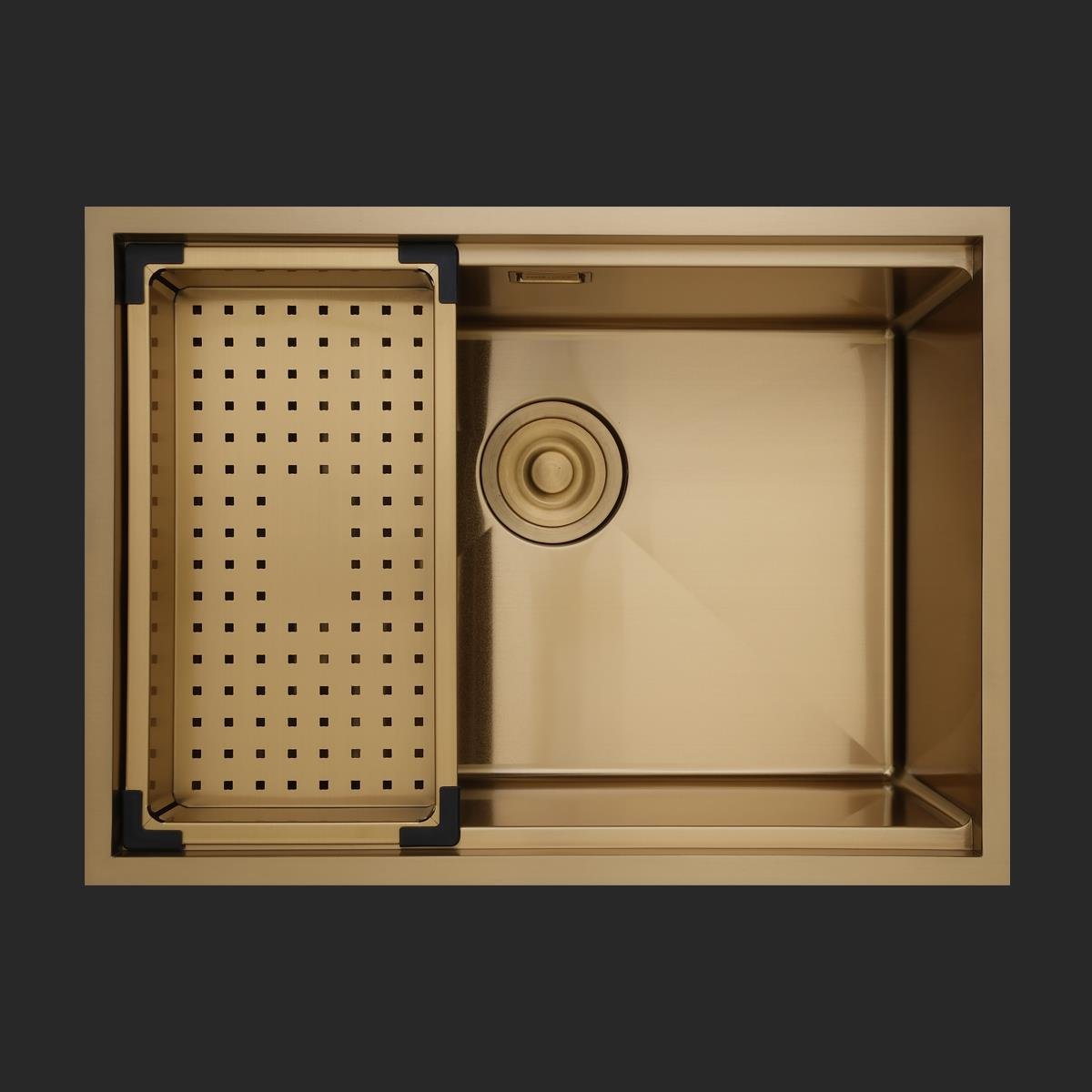Allure El Yapımı PVD Eviye Seti 60x44 cm Altın (Gold)