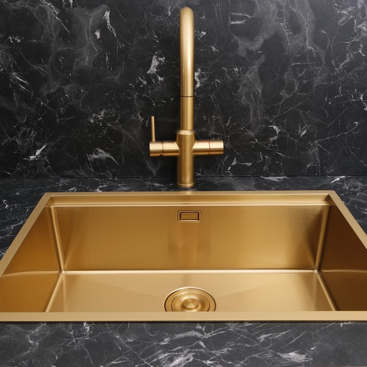 Allure El Yapımı PVD  Eviye Seti 70x44 cm Altın (Gold)