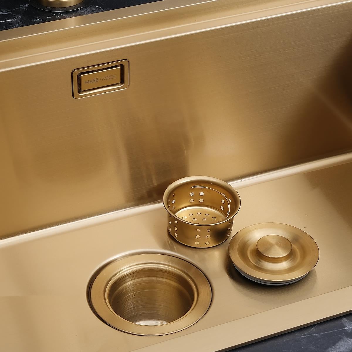 Allure El Yapımı PVD  Eviye Seti 70x44 cm Altın (Gold)