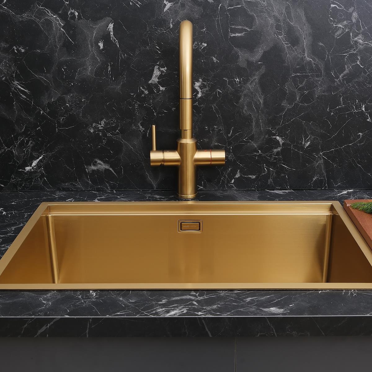 Allure El Yapımı PVD  Eviye Seti 70x44 cm Altın (Gold)