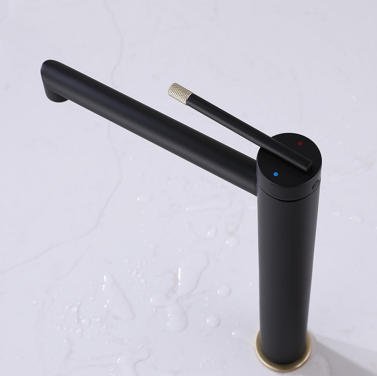 Armand XL Yüksek Lavabo Bataryası Matt Black