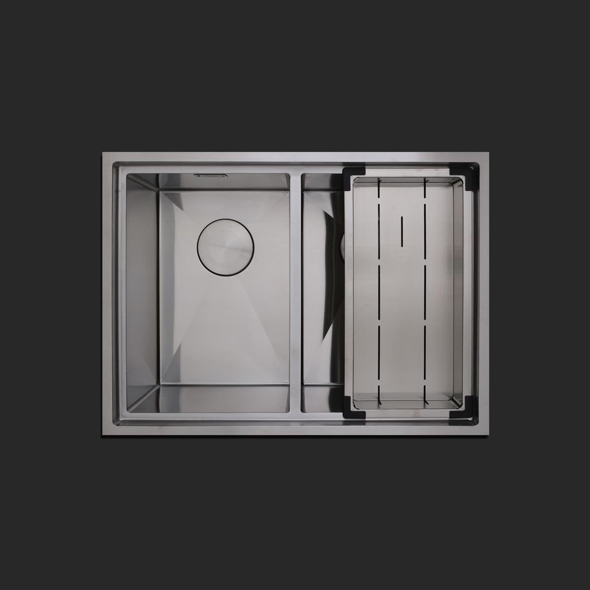 Asola El Yapımı  Eviye Seti 65x48 cm Inoks (Chrome)