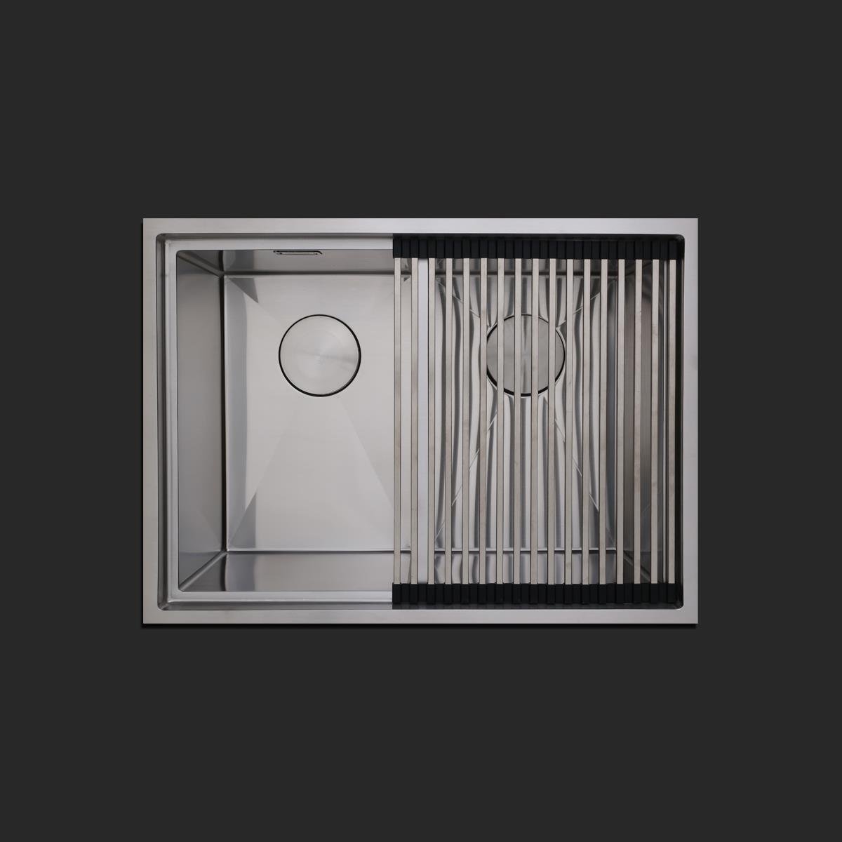 Asola El Yapımı  Eviye Seti 65x48 cm Inoks (Chrome)