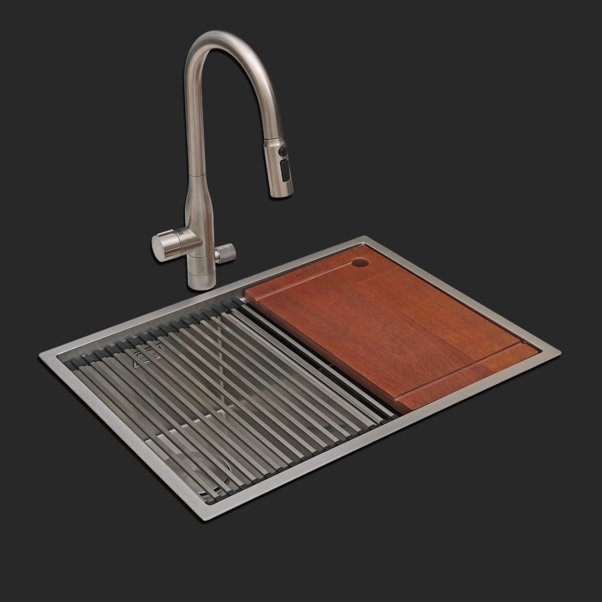 Asola El Yapımı  Eviye Seti 65x48 cm Inoks (Chrome)