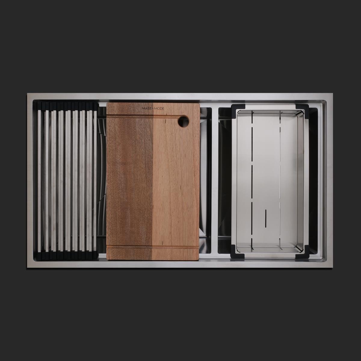 Asola El Yapımı  Eviye Seti 85x48 cm Inoks (Chrome)