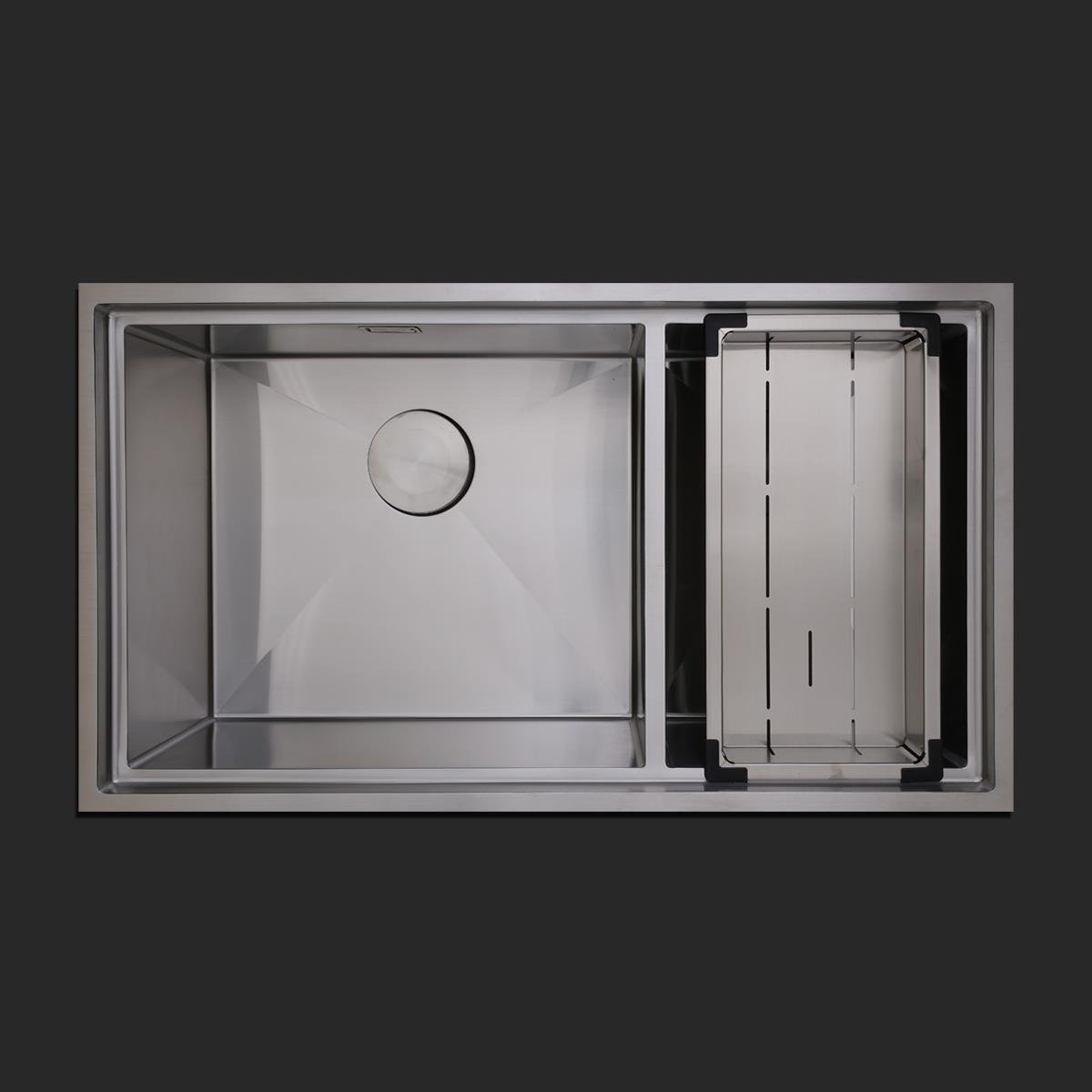 Asola El Yapımı  Eviye Seti 85x48 cm Inoks (Chrome)