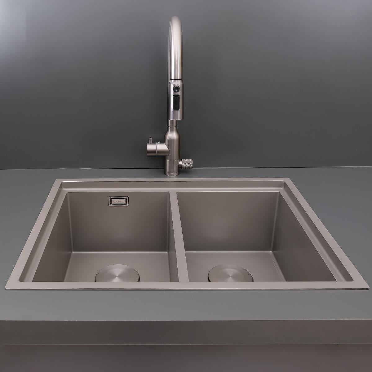 Asola El Yapımı Nano Eviye Seti 65x48 cm Mat Gri (Gun Grey)