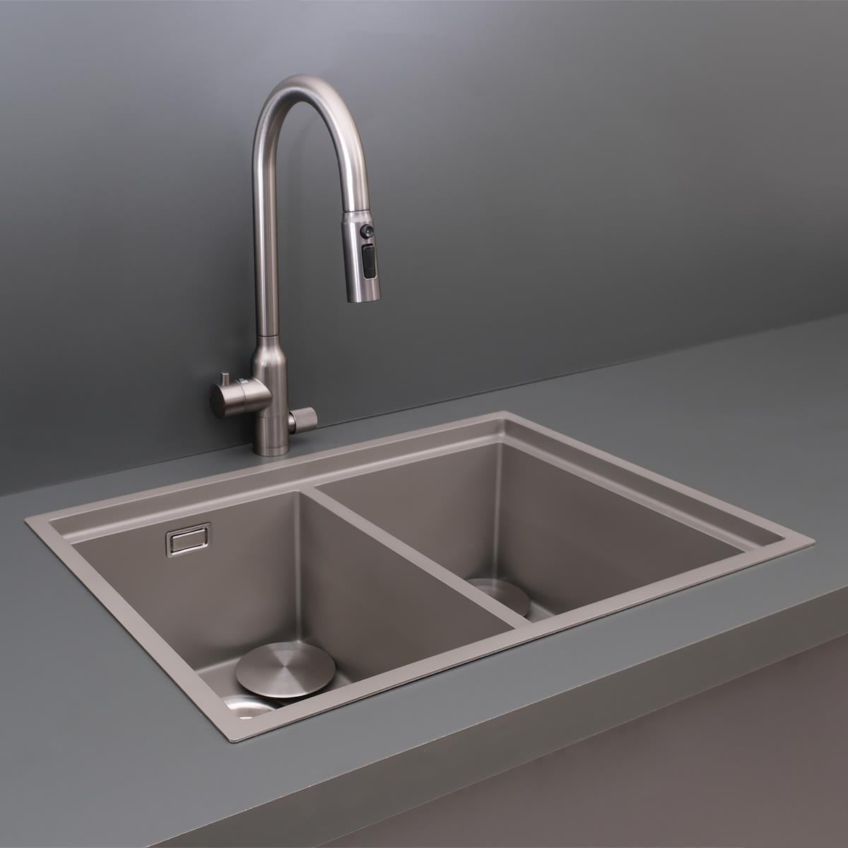 Asola El Yapımı Nano Eviye Seti 65x48 cm Mat Gri (Gun Grey)
