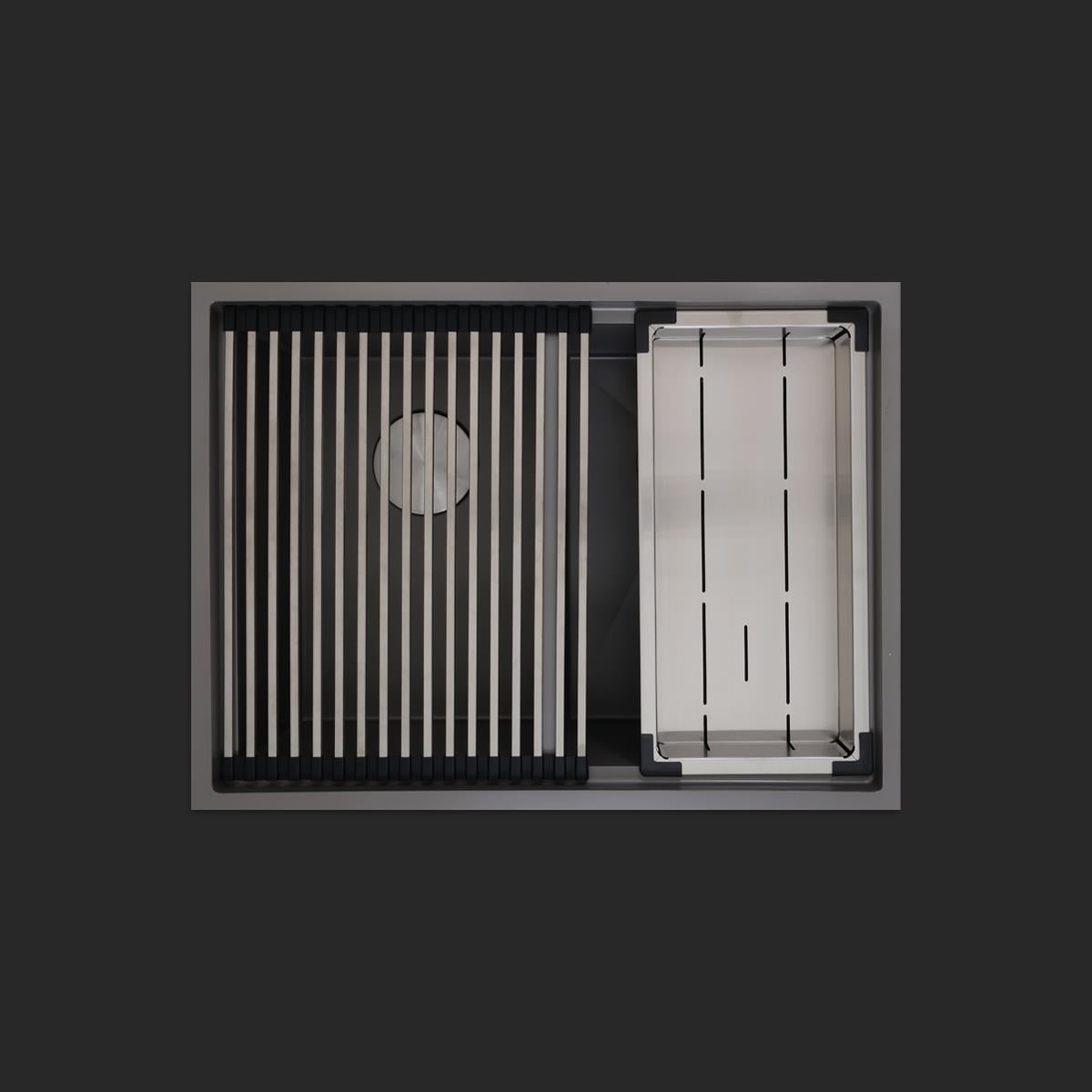 Asola El Yapımı Nano Eviye Seti 65x48 cm Mat Gri (Gun Grey)