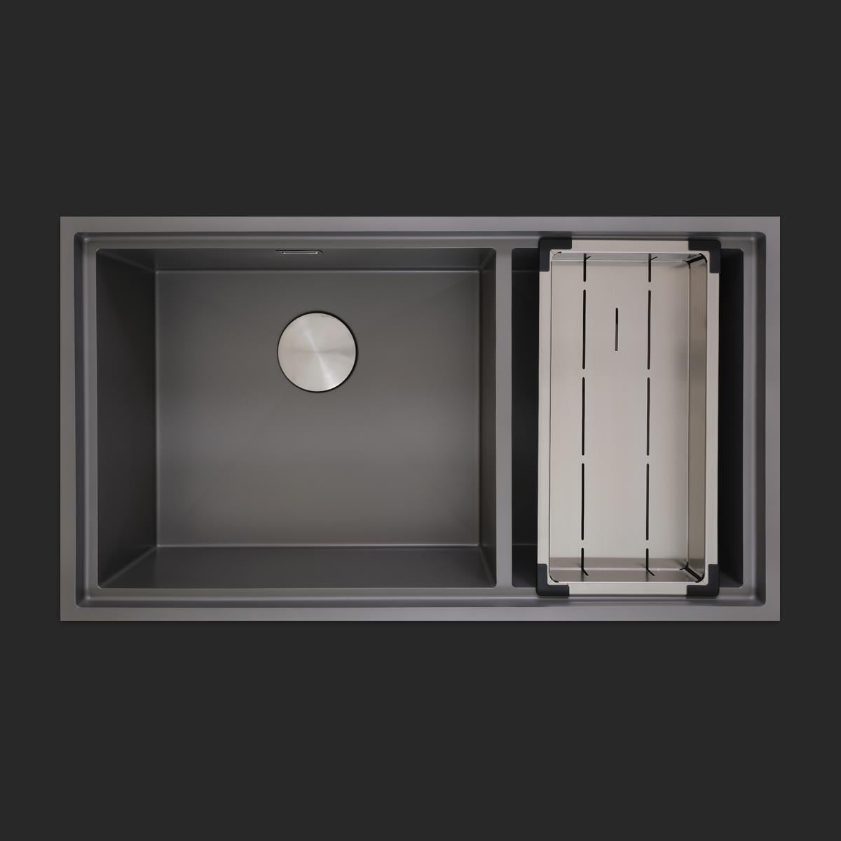 Asola El Yapımı Nano Eviye Seti 85x48 cm Mat Gri (Gun Grey)