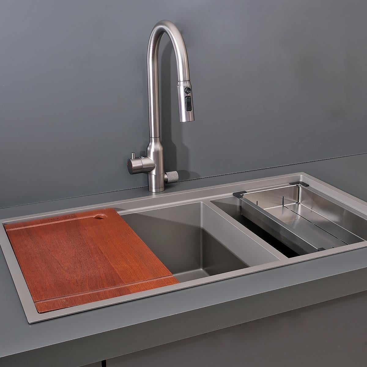 Asola El Yapımı Nano Eviye Seti 85x48 cm Mat Gri (Gun Grey)