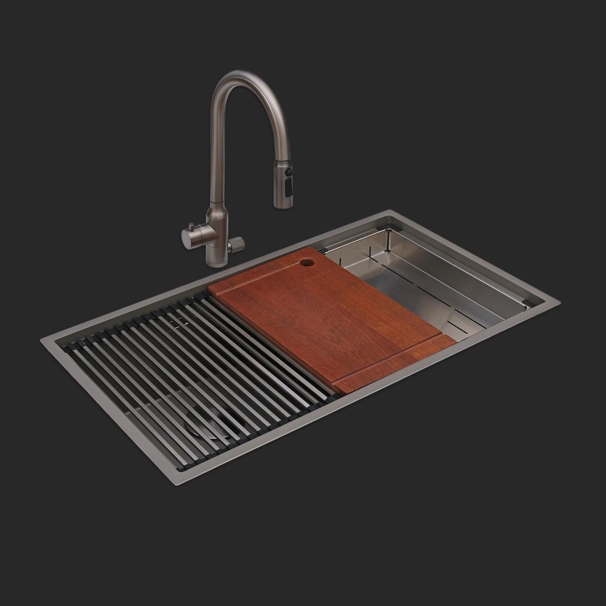 Asola El Yapımı Nano Eviye Seti 85x48 cm Mat Gri (Gun Grey)