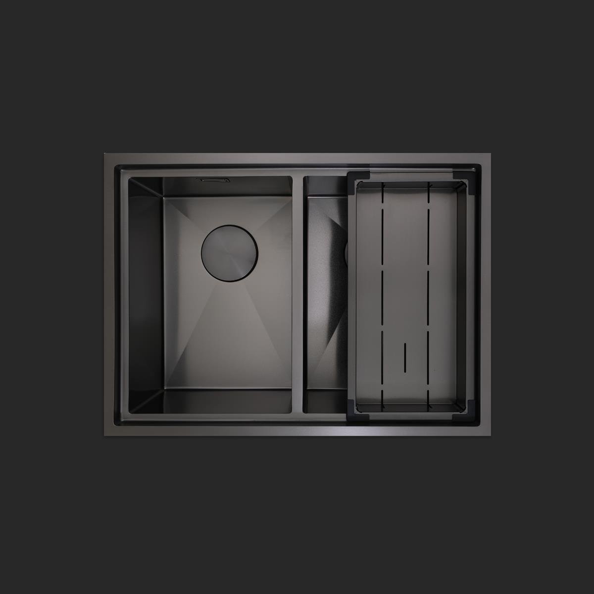 Asola El Yapımı PVD Eviye Seti 65x48 cm Siyah (Black)