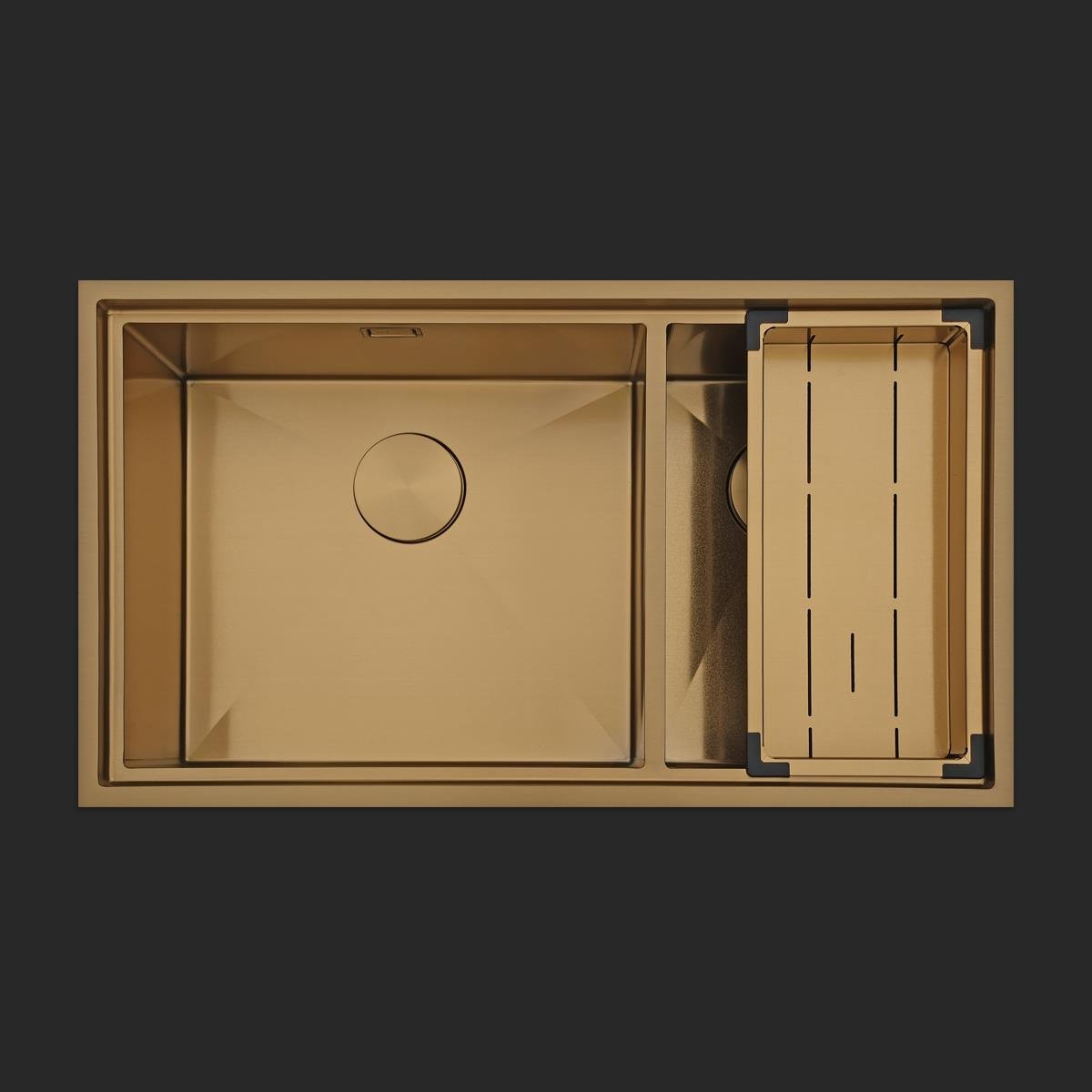 Asola  El Yapımı PVD Eviye Seti 85x48 cm Altın (Gold)