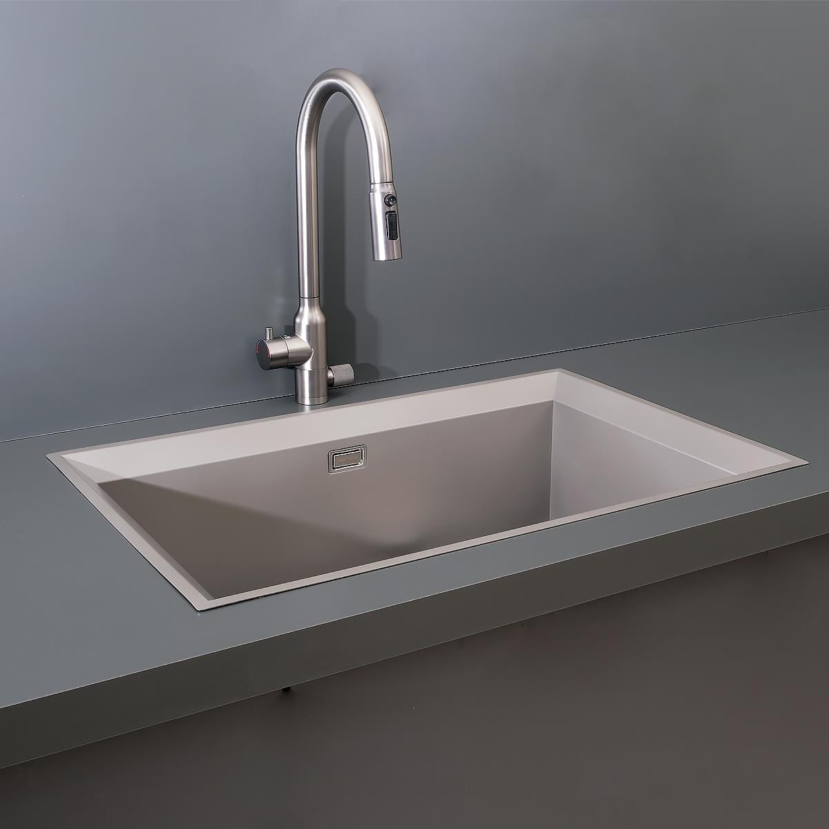 Astro El Yapımı Nano Eviye Seti 76x48 cm Mat Gri (Gun Grey)