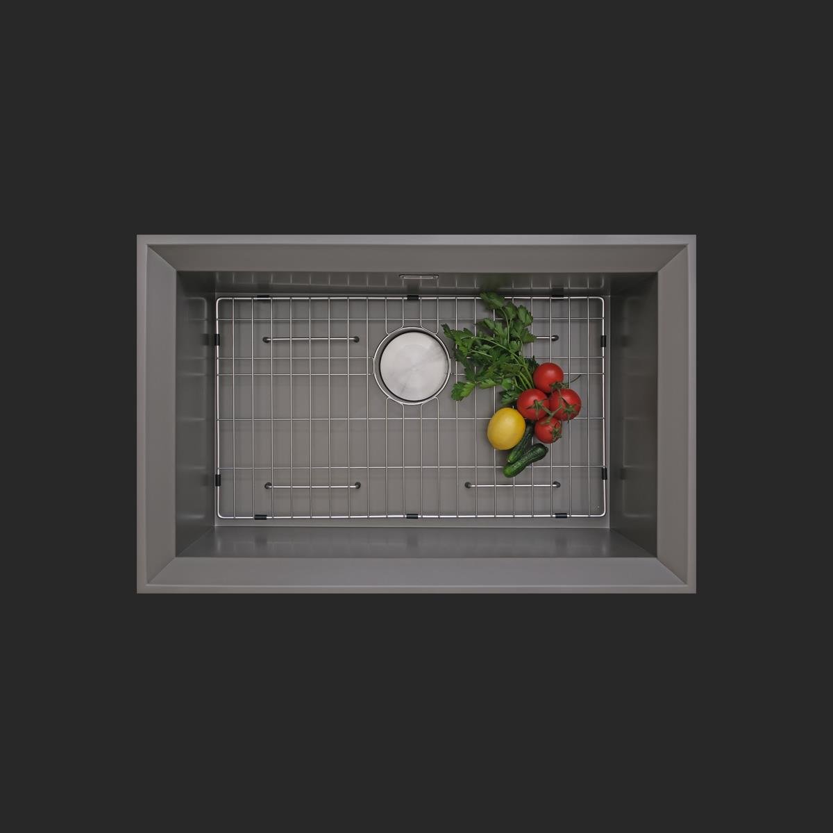 Astro El Yapımı Nano Eviye Seti 76x48 cm Mat Gri (Gun Grey)