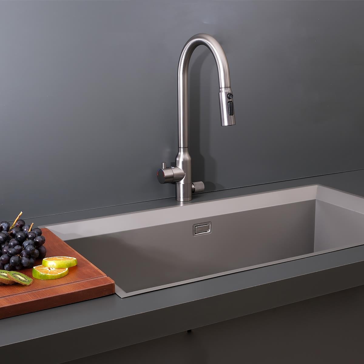 Astro El Yapımı Nano Eviye Seti 85x48 cm Mat Gri (Gun Grey)