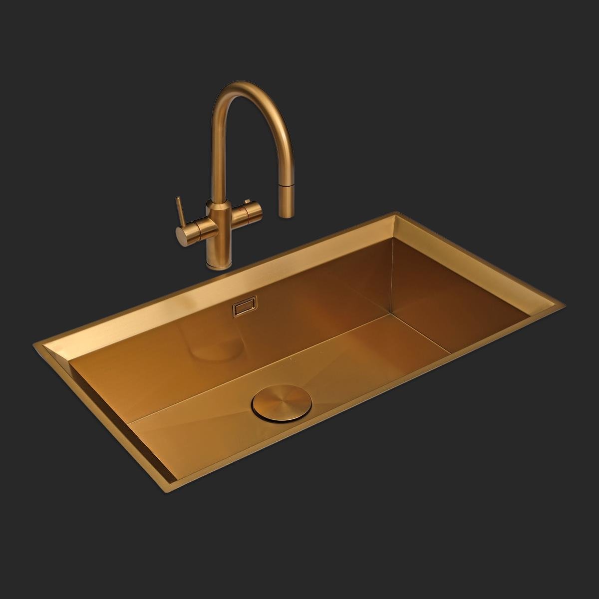 Astro El Yapımı PVD Eviye Seti 85x48 cm Altın (Gold)