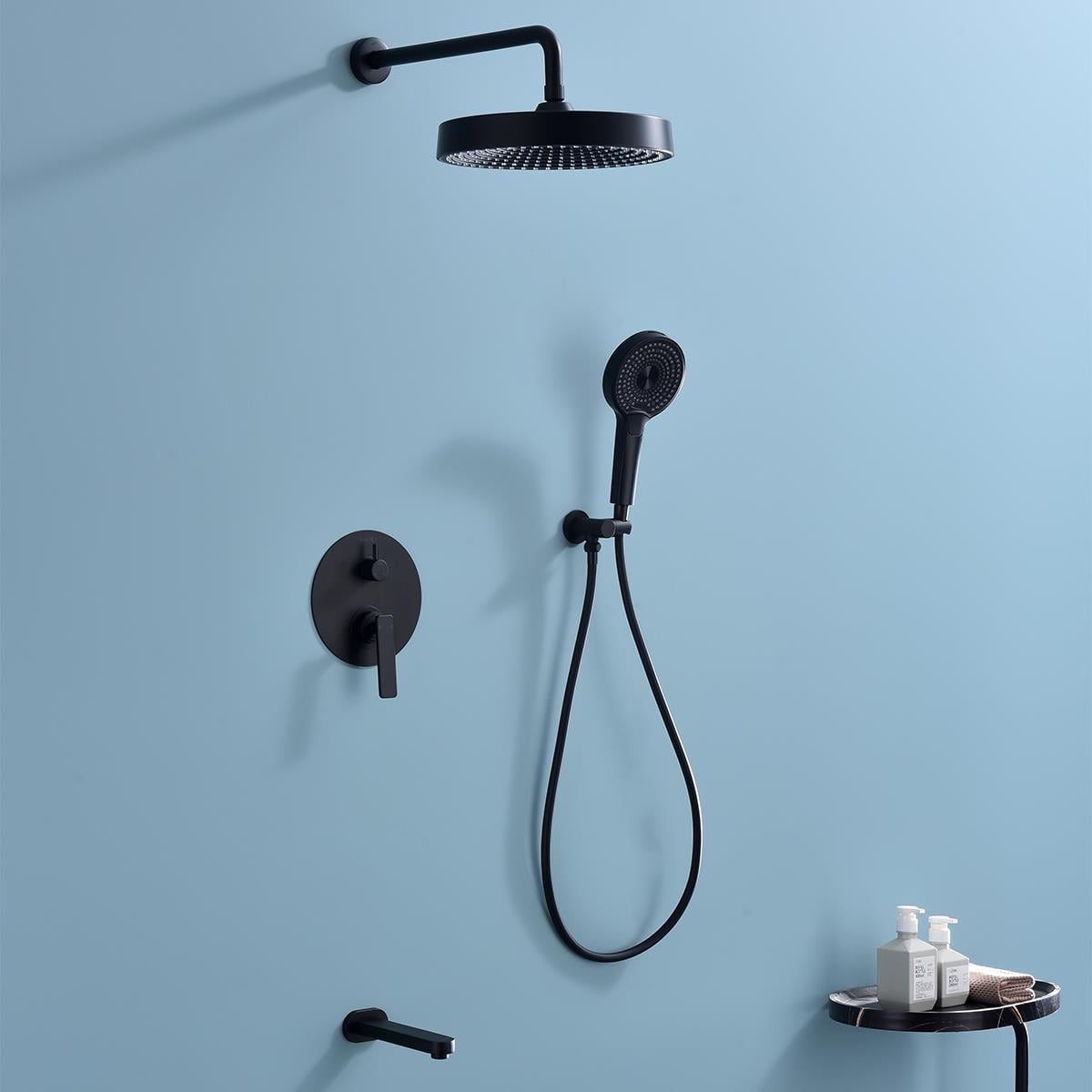 Colle 3 Fonksiyonlu Ankastre Duş Seti Matt Black